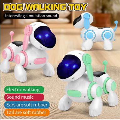 Interactive Robotic Dog Walking Toy with Lights Music & Sound for Kids – Image 2