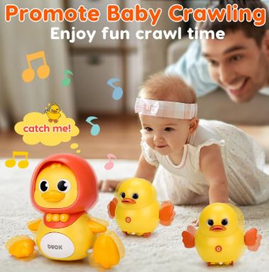 Interactive Musical Duck Crawling Toy with Lights & Music for Babies – Image 7