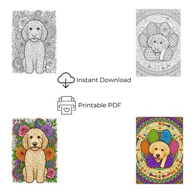 Doodle Zen: Intricate Mandalas & Mindful Faces Printable Coloring Book – Image 2