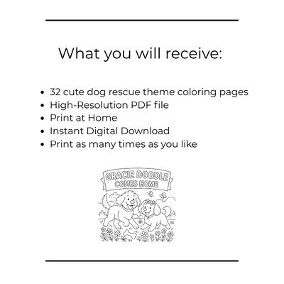 Gracie Doodle Comes Home - printable colouring book – Image 3