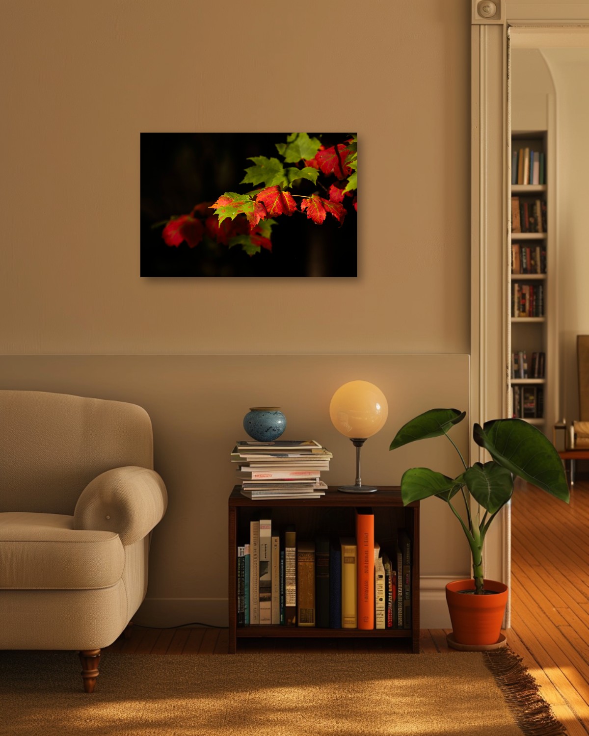 Isolated Autumn Maple Leaf Branch – Image 3