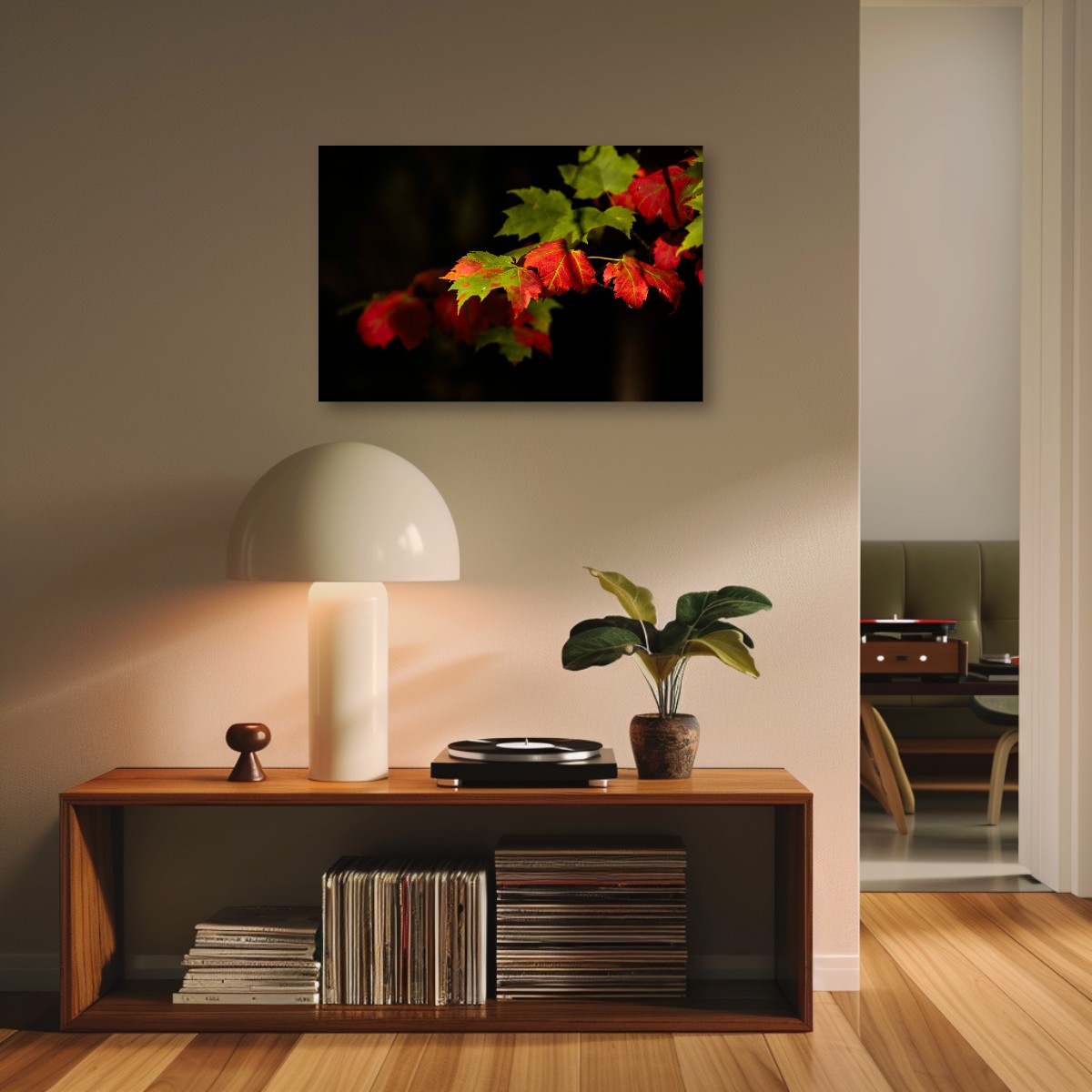 Isolated Autumn Maple Leaf Branch – Image 2
