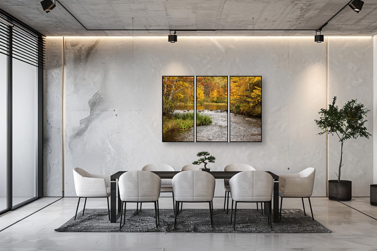 Manitowish River in Fall - Triptych – Image 7