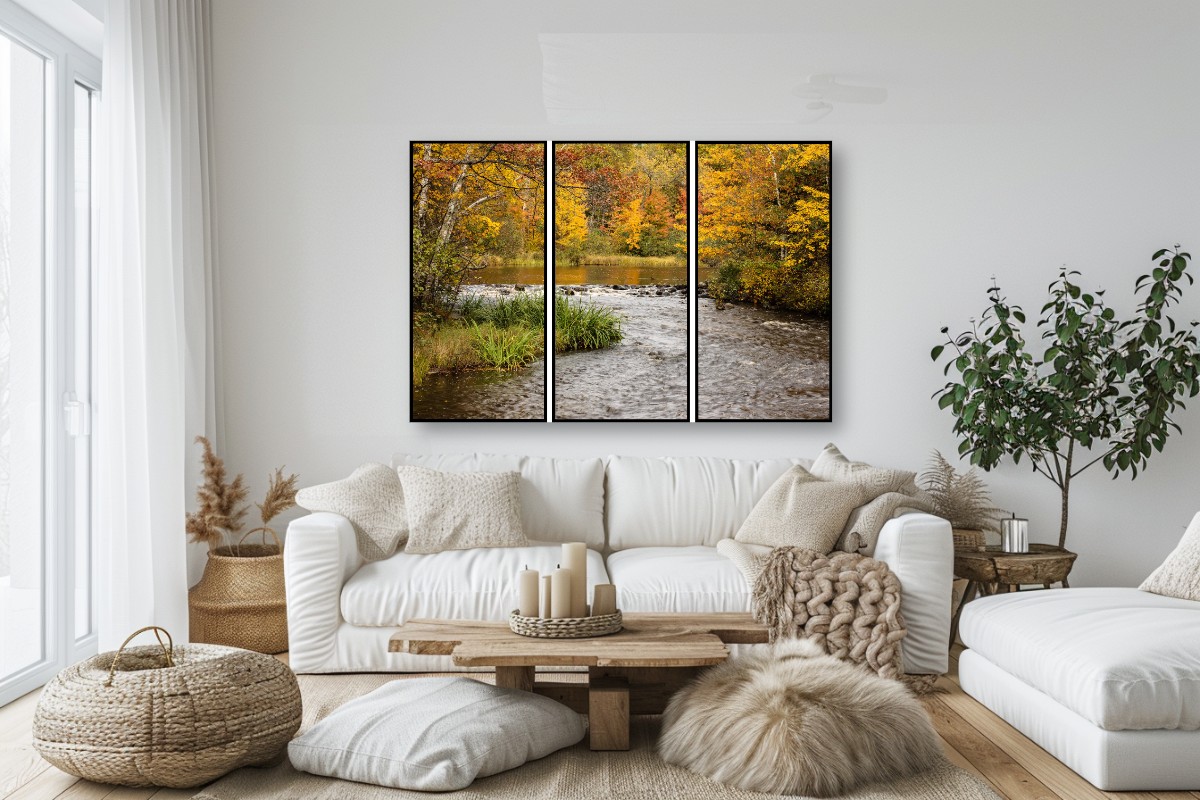 Manitowish River in Fall - Triptych – Image 5