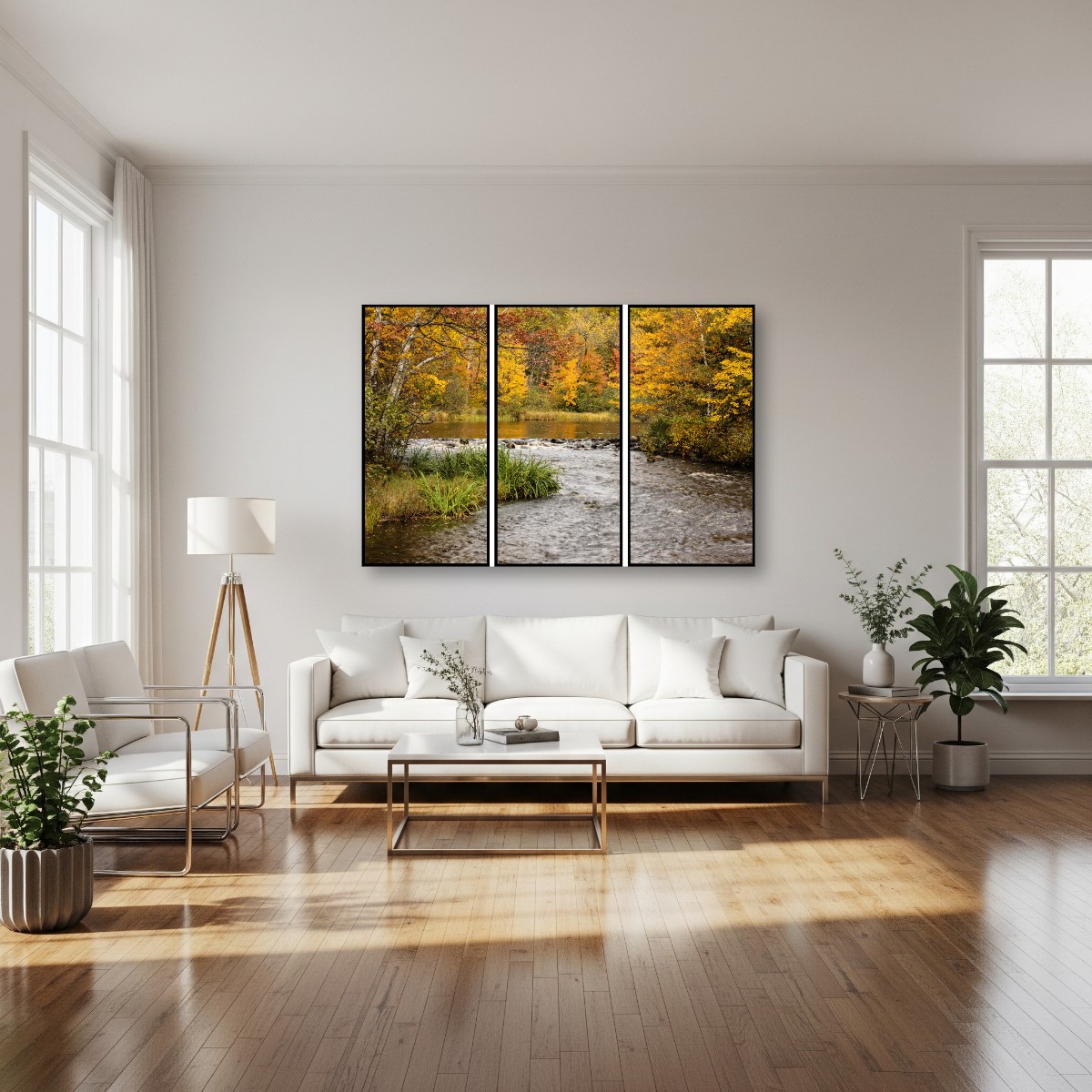 Manitowish River in Fall - Triptych – Image 3