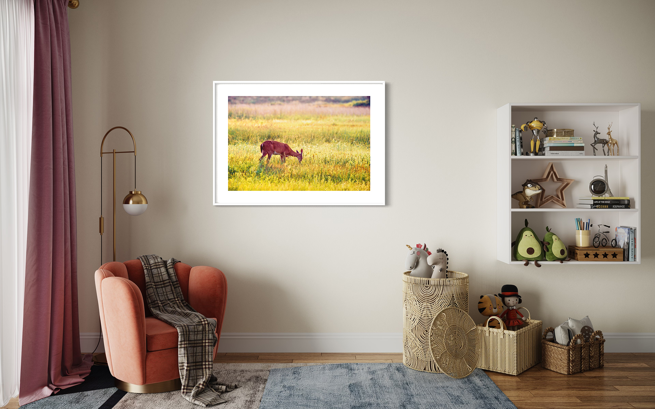 WHITE-TAILED DEER – Sunset, Plum Island, Newbury, MA – Image 2