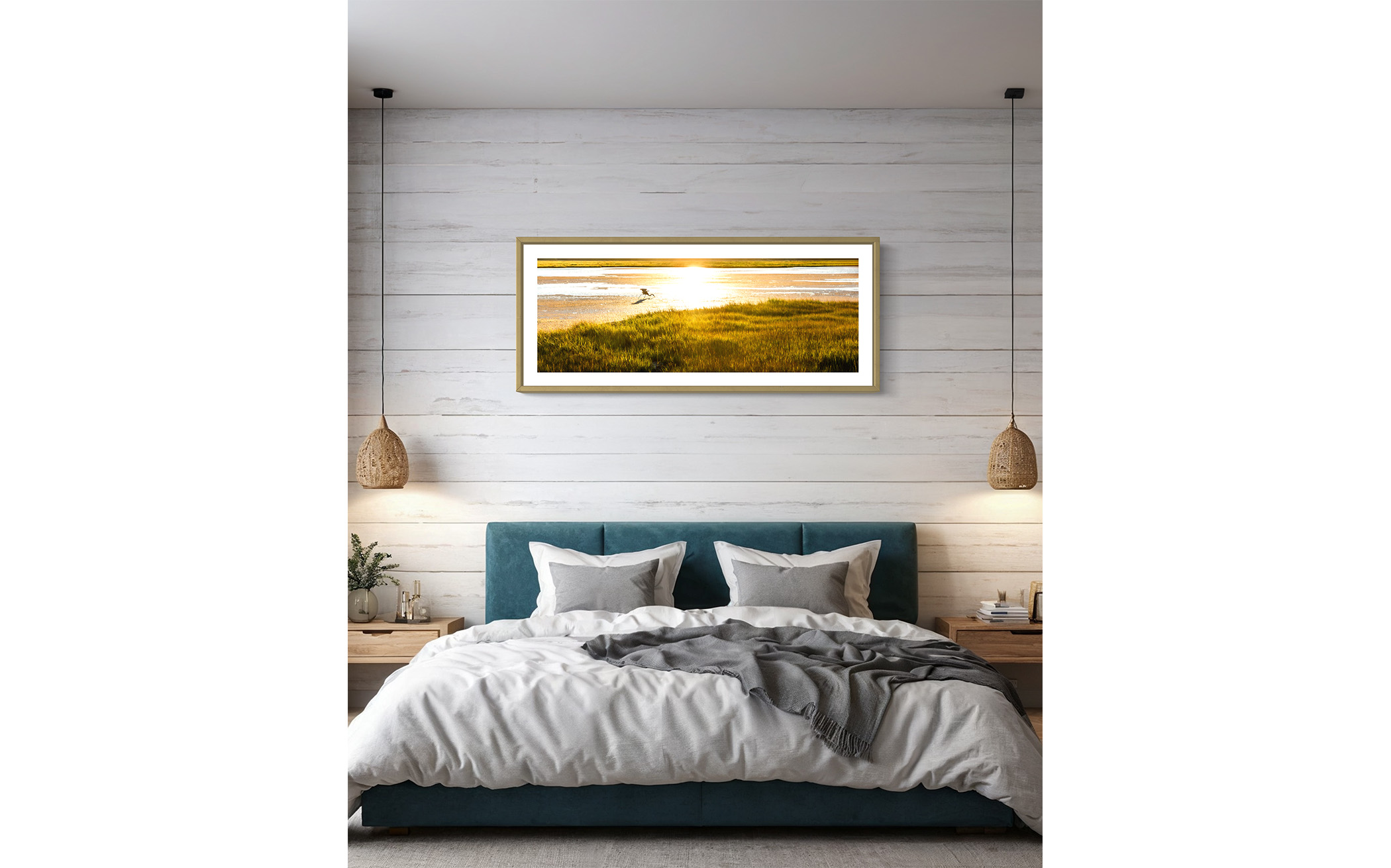 SALT PANNES HERON — Sunset, Plum Island, Newbury, MA – Image 2