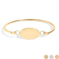18K Gold PVD Oval Bracelet  – Image 1