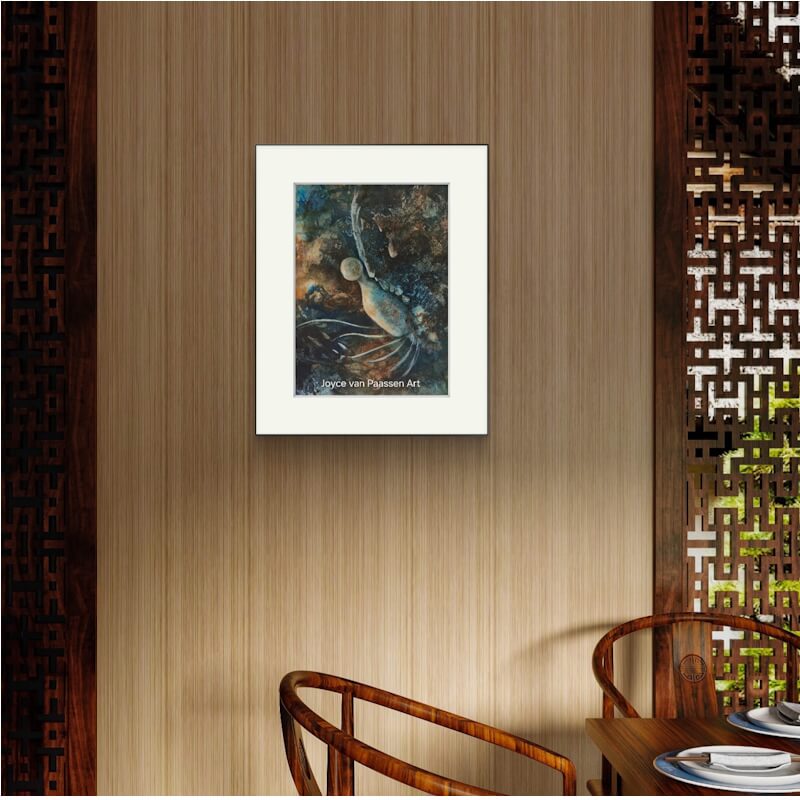 Angelbird – Acrylinkt op papier – Afbeelding 2