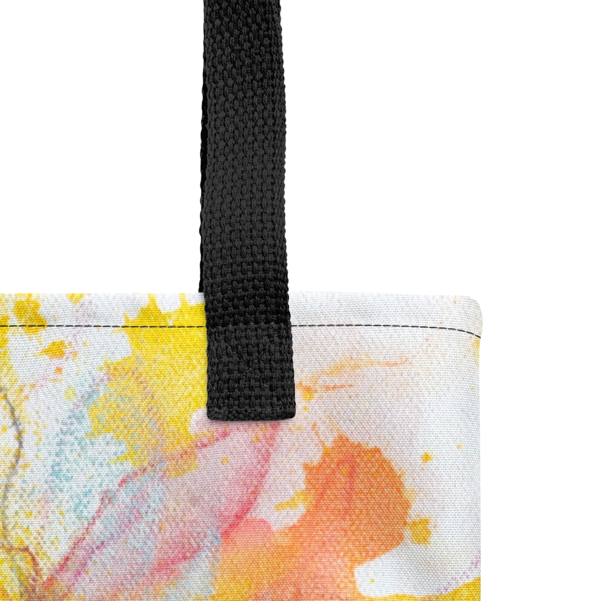 Tote bag Full art print Yellow Orange Flower – Afbeelding 4