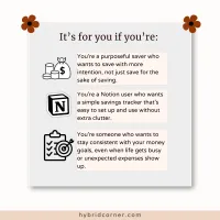 3-Bucket Savings Tracker Notion Template  – Image 2