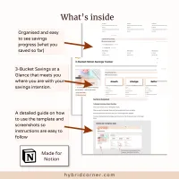 3-Bucket Savings Tracker Notion Template  – Image 3