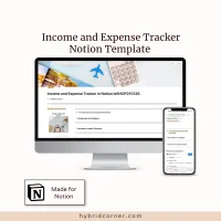 Income and Expense Tracker Notion Template  – Image 1