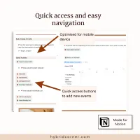 Personal Events Calendar Notion Template – Image 3
