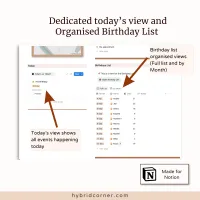 Personal Events Calendar Notion Template – Image 5