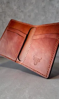 Vertical Folder Leather Wallet – Image 2