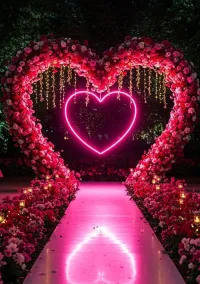 🌹Red Rose Romantic Heart Arch – Image 5