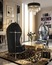 Beautiful Gray Polart Balloon Throne Chair – Image 1