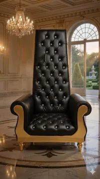 Beautiful Black Throne Chairs – Image 1
