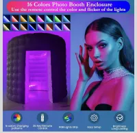 Black Inflatable LED Photo Booth Tent Rental – Image 4