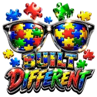 Autism Awareness “Built Different” PNG  – Image 2