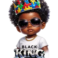 Autism Awareness "KING" PNG  – Image 2