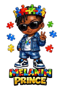 Autism Awareness "KING" PNG  – Image 1