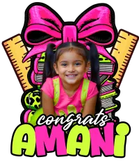  Kid's GRAD FAN Template  – Image 1