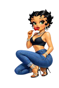 "HOW MANY LICKS DID YOU SAY" Betty Boop PNG – Image 2