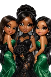 Black, Beautiful & Blessed Female Friends PNG  – Image 1