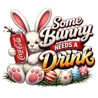 Bunny Needs a Drink PNG | Funny Easter Bunny Clipart – Image 1