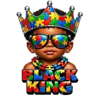 Autism Awareness "KING" PNG  – Image 1