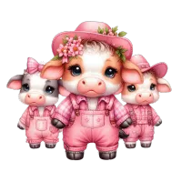 Adorable Pink Farm Pig PNG Bundle – Image 7