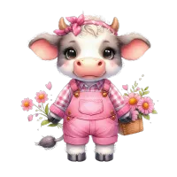Adorable Pink Farm Pig PNG Bundle – Image 4