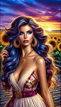 Beautiful as the Sun Rays Female PNG  – Image 1