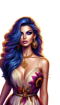 Beautiful as the Sun Rays Female PNG Bundle – Image 1