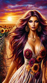 Beautiful as the Sun Rays Female PNG Bundle – Image 4
