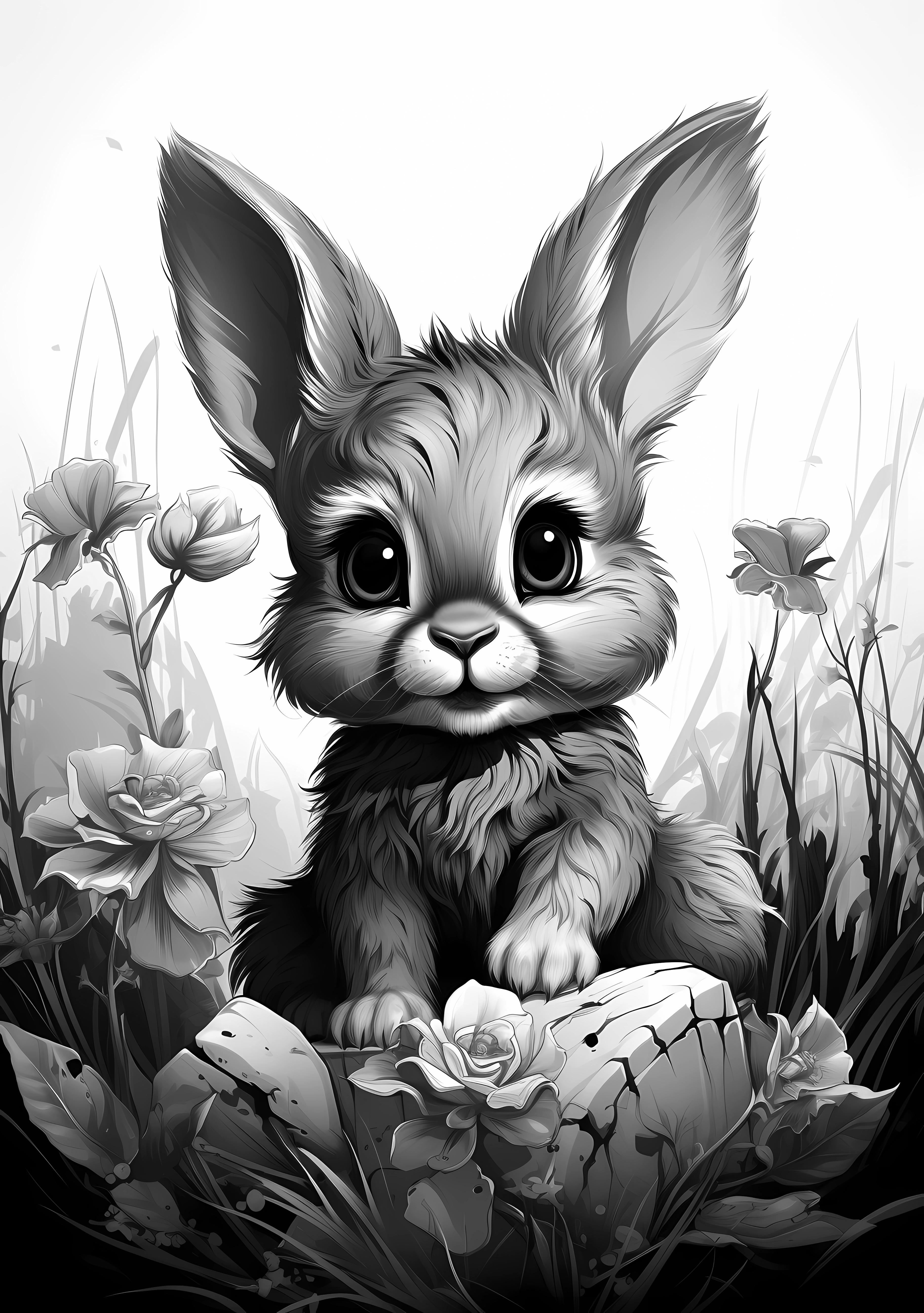 Adorable Black & White Animal PNG Bundle – Image 9
