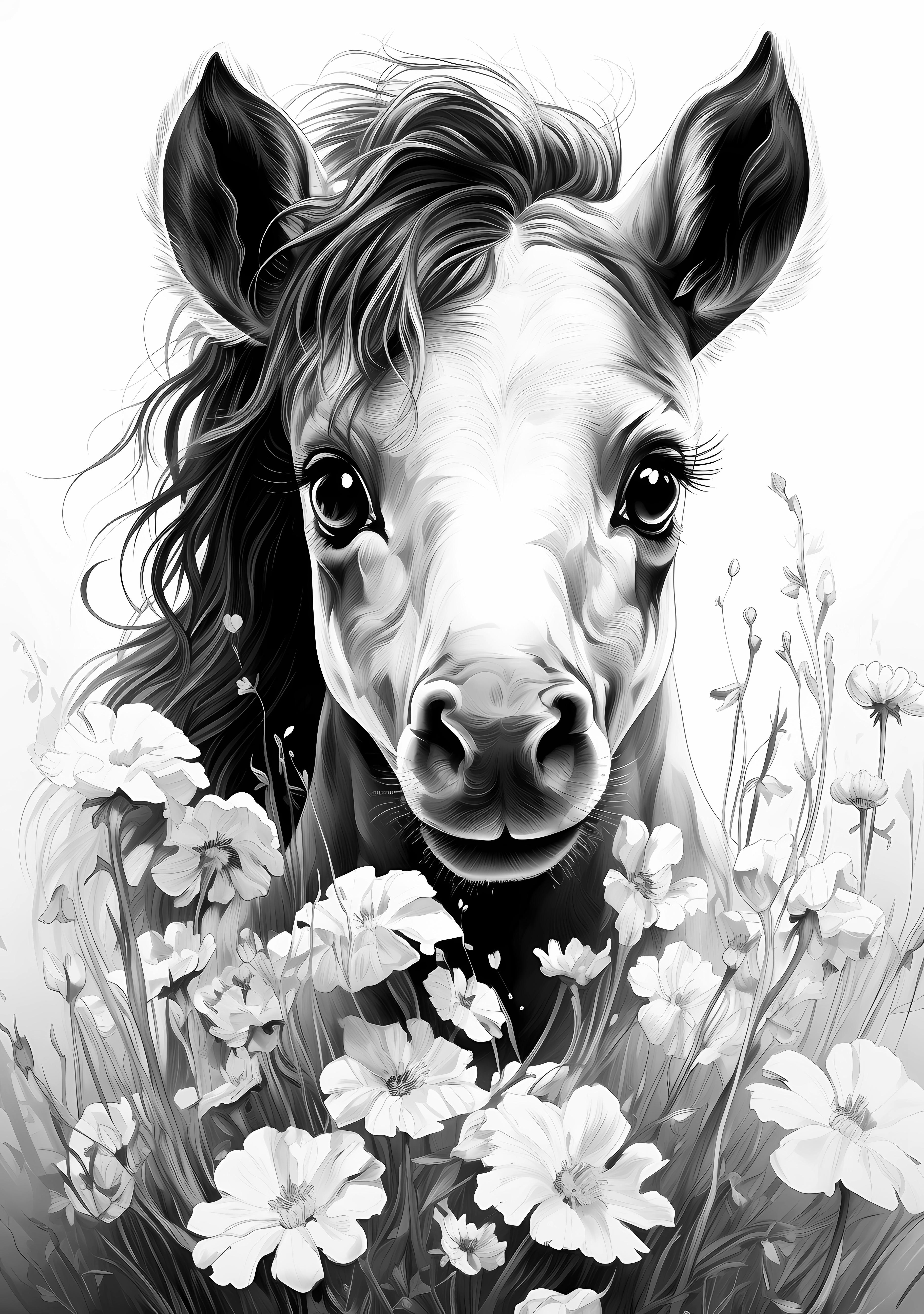 Adorable Black & White Animal PNG Bundle – Image 6