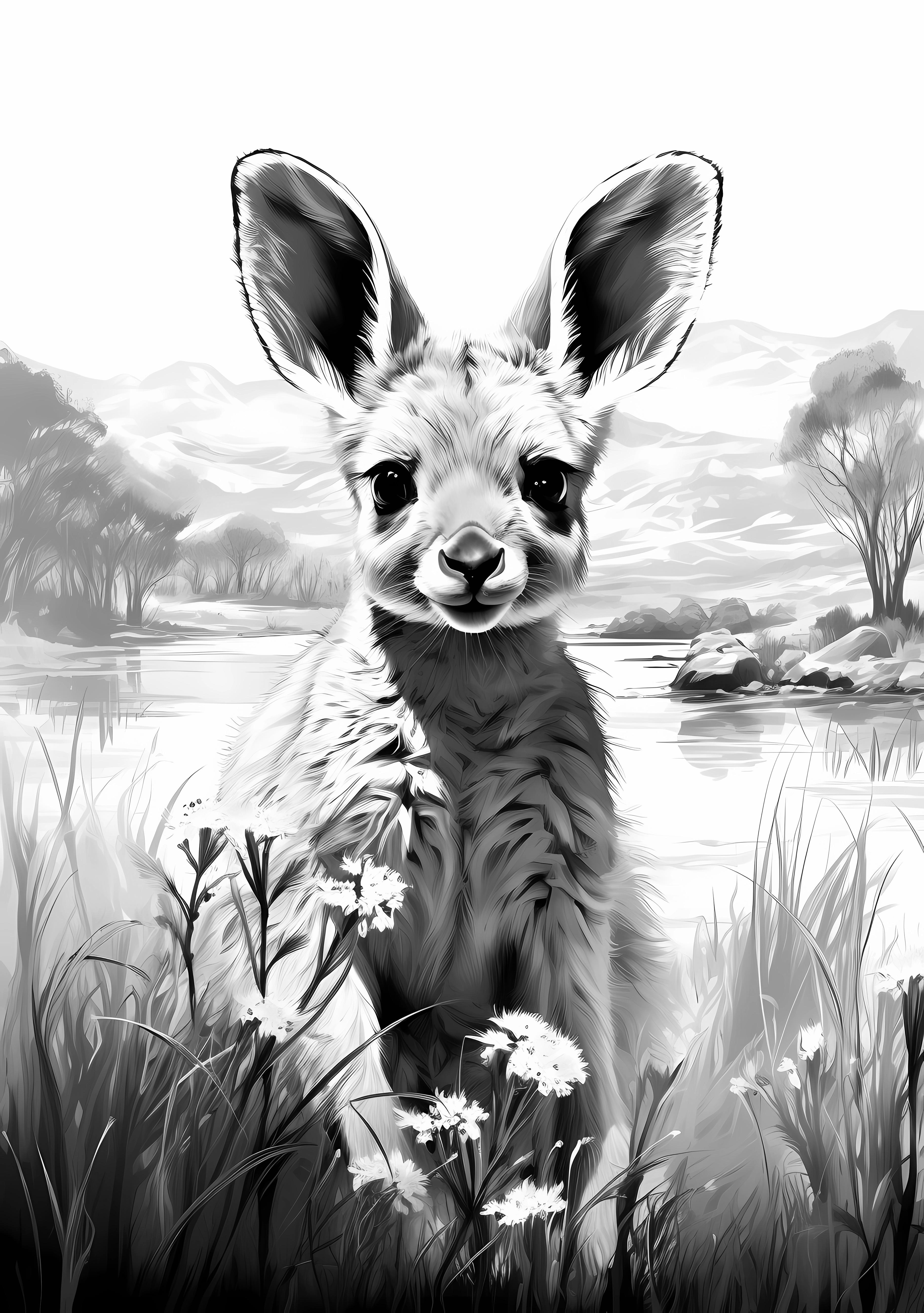 Adorable Black & White Animal PNG Bundle – Image 7