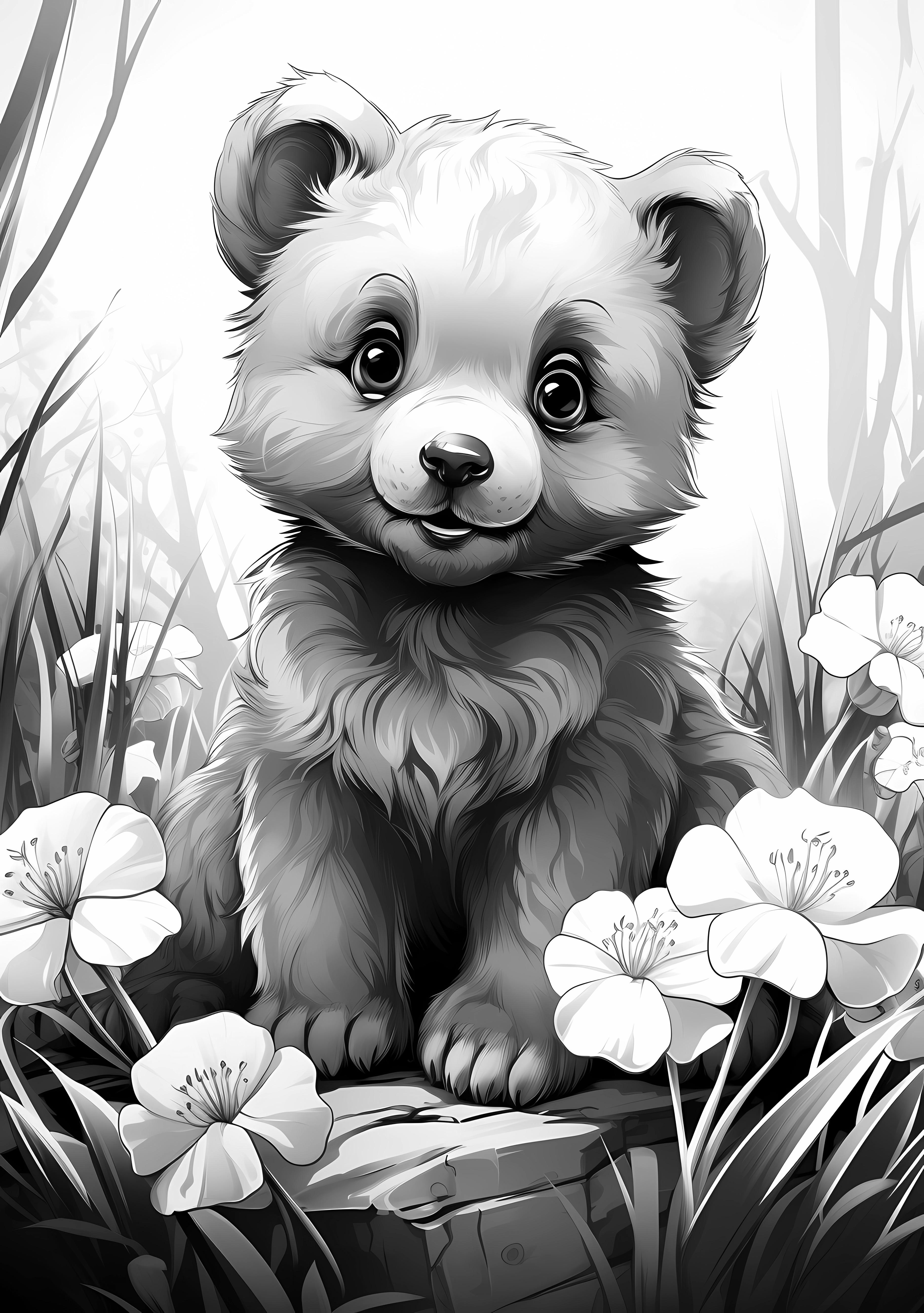 Adorable Black & White Animal PNG Bundle – Image 6