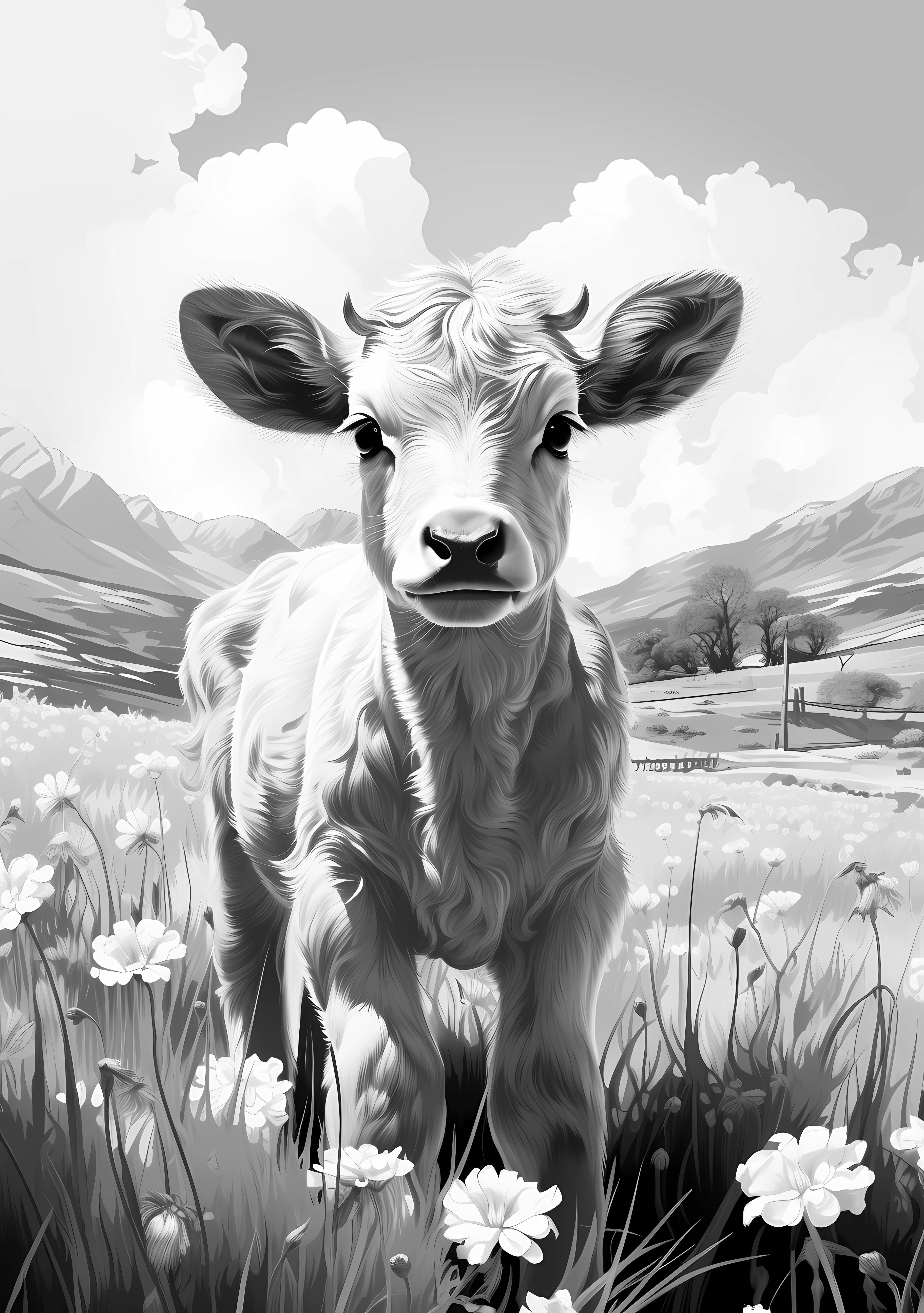 Adorable Black & White Animal PNG Bundle – Image 9