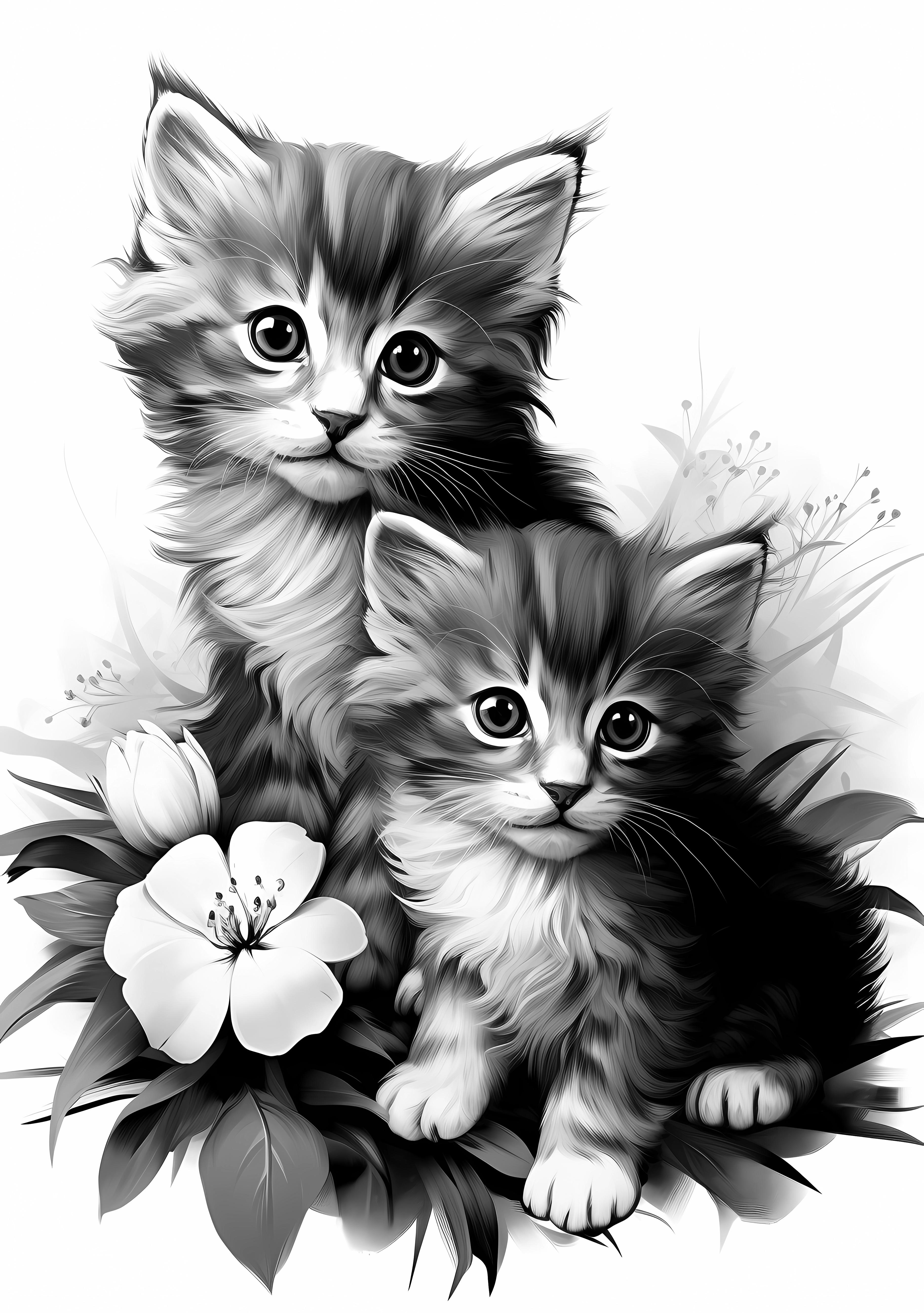 Adorable Black & White Animal PNG Bundle – Image 10