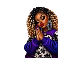 Black, Beautiful & Blessed Female Friends PNG  – Image 2