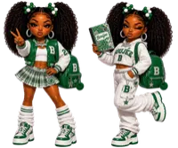 Adorably Cute & Bougie Chibi Teen Girl PNG Bundle – Image 4