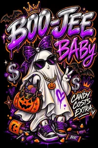 "Boujee Baby" Halloween Ghost PNG – Image 1