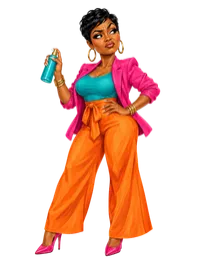  Funny African American Female PNG – Image 1