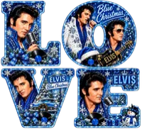 BLUE CHRISTMAS L.O.V.E. ELVIS PRESLEY PNG – Image 1