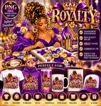  "ROYALTY" Purple & Gold Glam PNG – Image 1