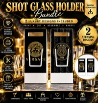  🥂 VERSAGE~LUXURY DESIGNER-INSPIRED SHOT GLASS HOLDER Bundle – Image 1